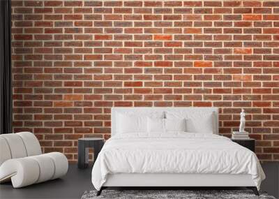 Red brick wall, full frame background Wall mural