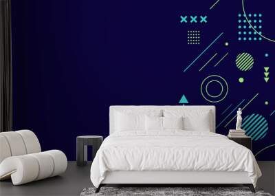 simple blue dynamic web background Wall mural