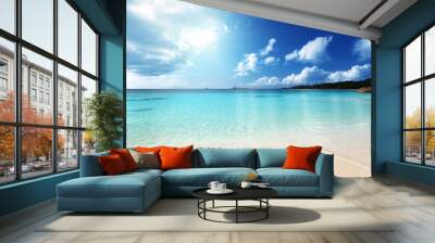 Anse Lazio beach at Praslin island, Seychelles Wall mural