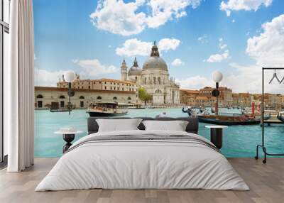 grand canal and basilica santa maria della salute, venice, italy Wall mural