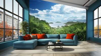 jungle of seychelles island Wall mural