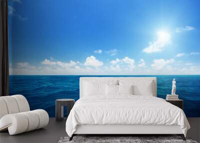 perfect sky and water of indian ocean Wall mural