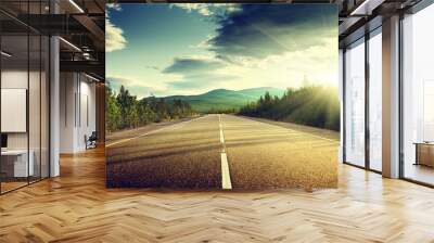 road in mountains Wall mural