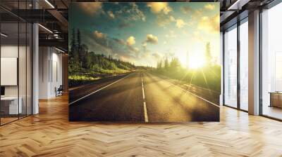 road in mountains Wall mural