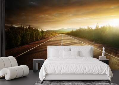 road in north mountains Wall mural