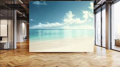 sand and Caribbean sea Wall mural