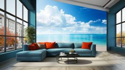 sand and Caribbean sea Wall mural