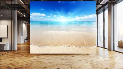 sand of beach caribbean sea Wall mural