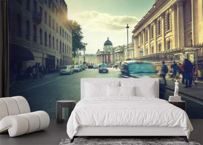 streets of London, sunset time, UK Wall mural