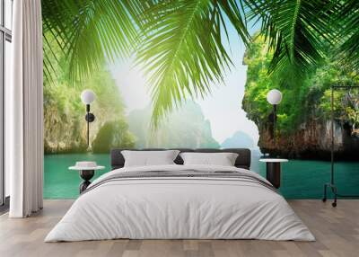 tropical sea and rocks Wall mural