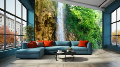 waterfall in deep forest Wall mural