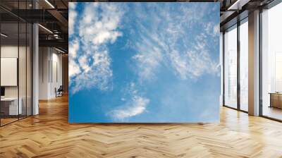 blue sky background with  clouds ,blur,selective focus Wall mural