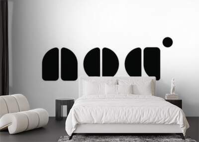 N Initial, N O A initial Logo Template Bold Wall mural