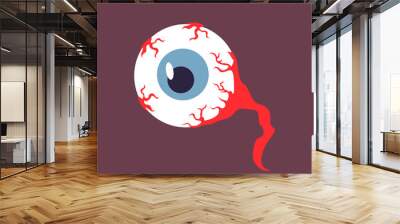 spooky eye ball silhouette isolated vector illustration. Element for halloween needs Wall mural