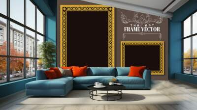 Set of vintage frames, Thai art element design. Wall mural