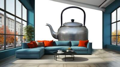 old tea kettle isolated on white background Wall mural