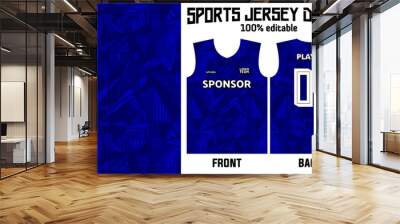 Abstract blue background jersey design for sport uniform Wall mural