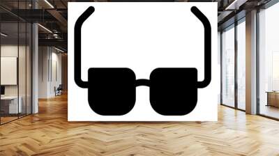 Glasses icon for vision and reading Wall mural