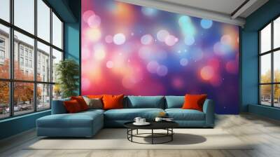 Beautiful bokeh light background, abstract blur defocused colorful background. Wall mural