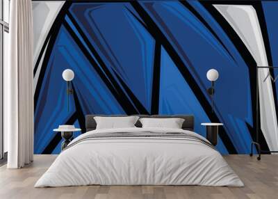 blue abstract pattern background design for sport uniform Wall mural