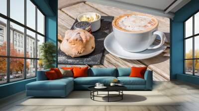 Cappuccino and Scone Wall mural