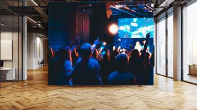 crowd of people at worship concert Wall mural