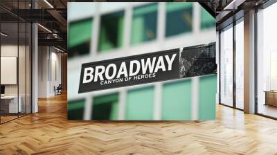 Broadway street sign New York Wall mural