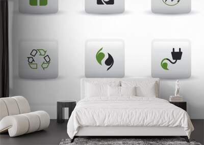 ecology web icons from series..no.2 Wall mural