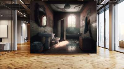 Old Haunted House - Bathroom Wall mural