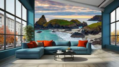 Sunset Kynance Cove Cornwall England UK Wall mural