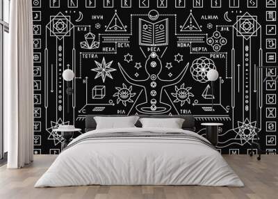 trendy mystic background Wall mural