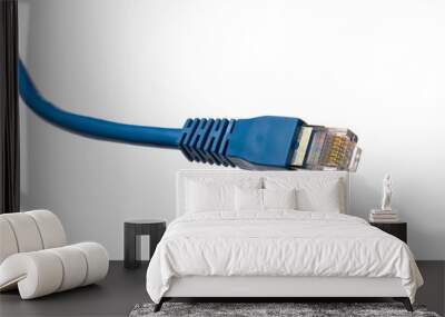 blue network cable isolated Wall mural