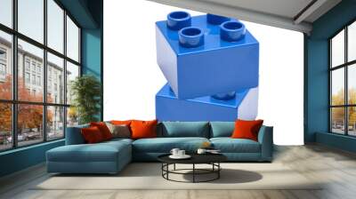 Blue toy building blocks Wall mural