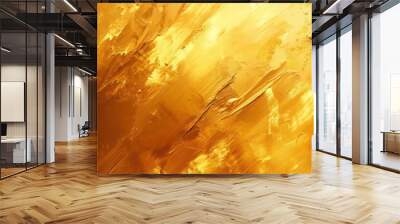 Yellow and gold oil paint abstract background. Yellow and gold marble pattern texture abstract background Wall mural