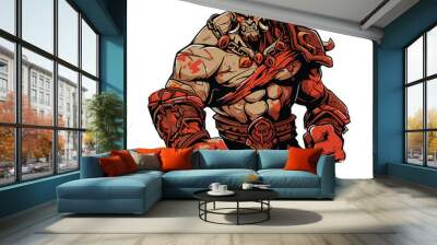 Bold and modern warrior graphic for tshirt Wall mural