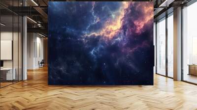 Colorful galaxy with cosmic dust and nebulas Wall mural