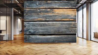 Weathered Wooden Planks with Knots and Grain Patterns Wall mural