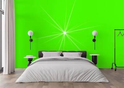 green star burst Wall mural