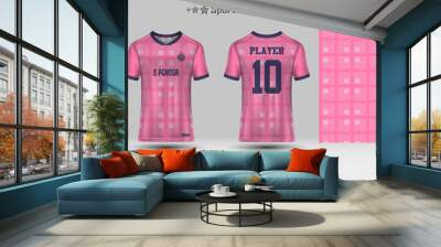 Football sport jersey mockup abstract geometric pattern t-shirt design Wall mural