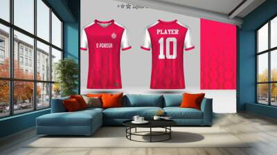 Football sport jersey mockup abstract geometric pattern t-shirt design Wall mural