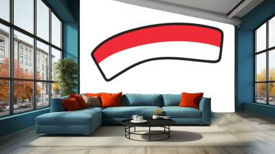 Indonesia Flag Doodle Icon Vector  Wall mural