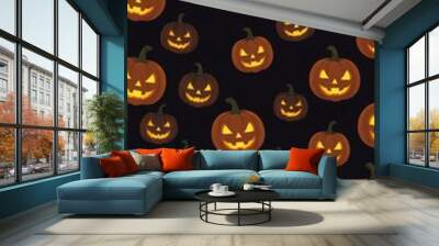 Halloween abstract Background, texture , pumpkin , witch Wall mural