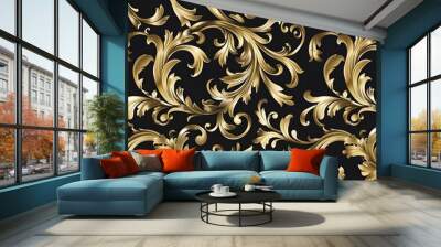 Damask floral pattern  Wall mural