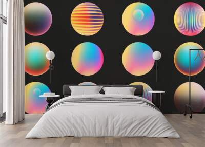 Gradient spheres background Wall mural