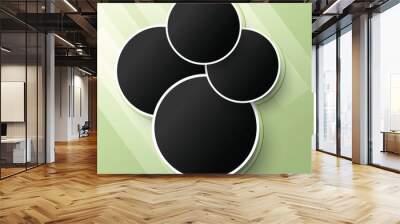 Modern Photo frames design. Set of circle photo collage with editable background illustration. Wall mural