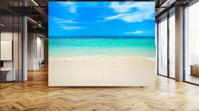 soft wave on sandy beach. Wall mural