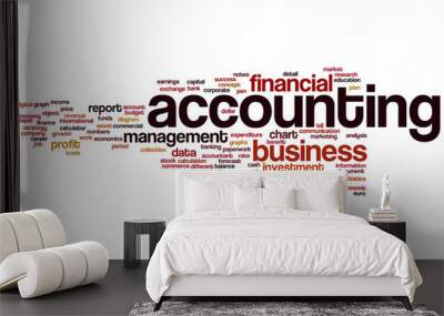 Accounting word cloud Wall mural