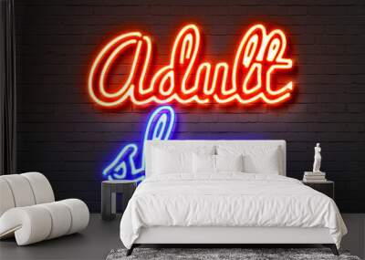 Adult neon sign Wall mural