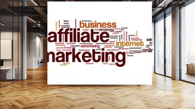 Affiliate marketing word cloud Wall mural