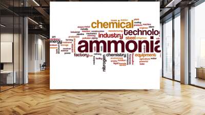 Ammonia word cloud Wall mural